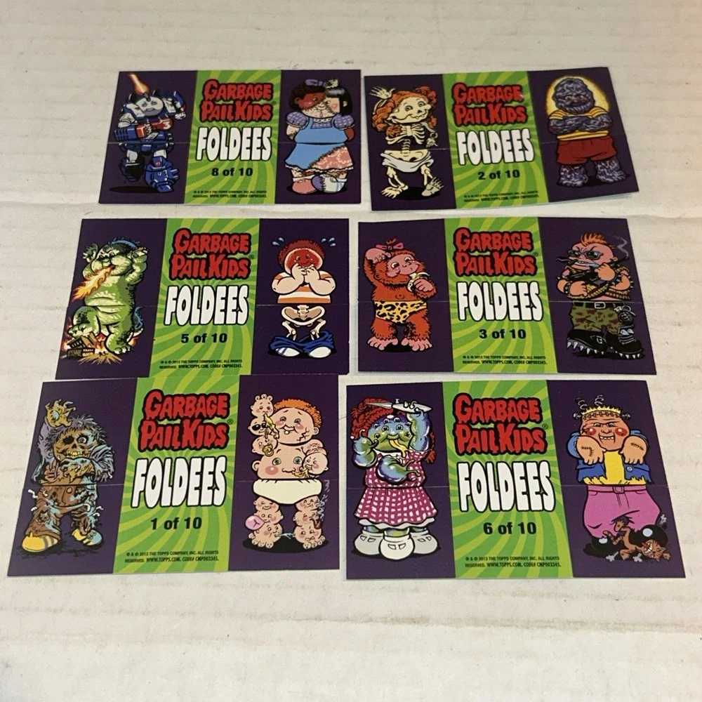 GBK GARBAGE Pail Kids 2013‎ Topps Foldees Lot Of 6